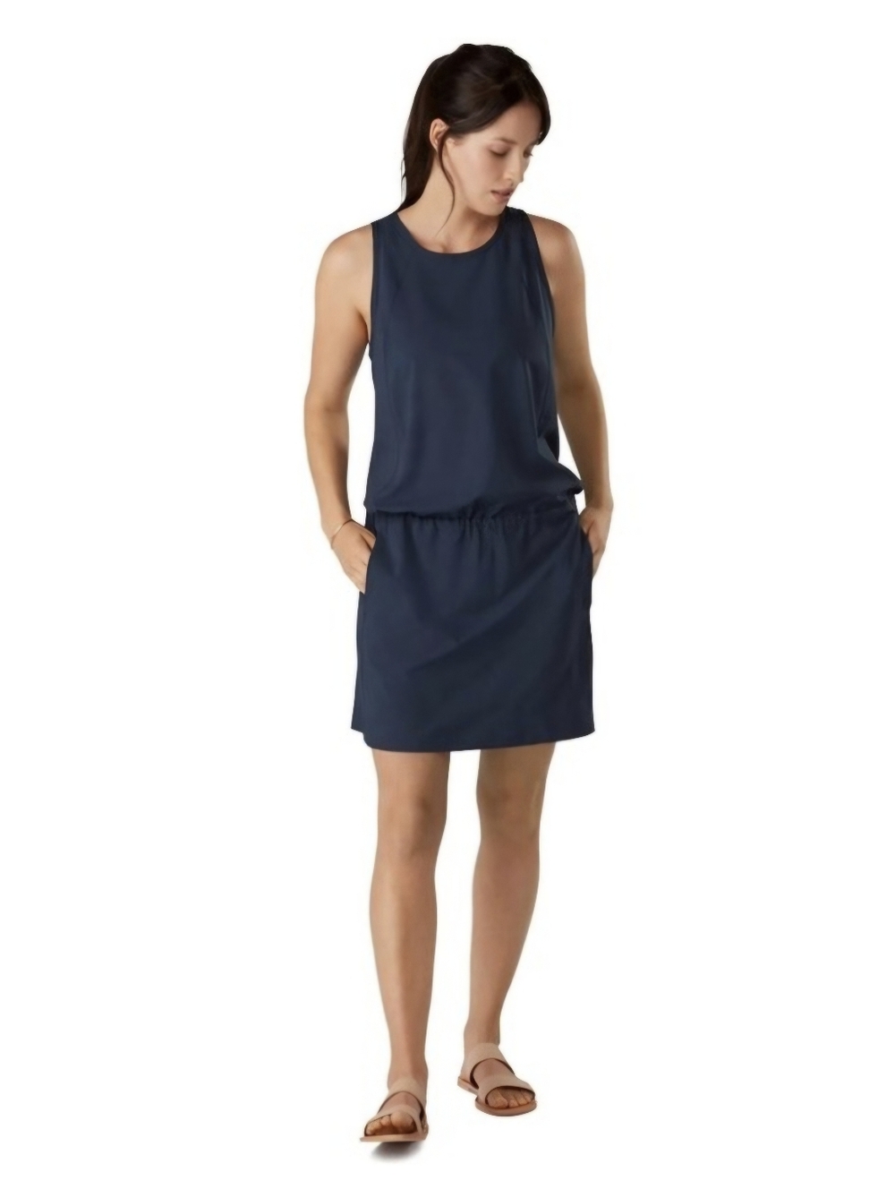 Arc'teryx Contenta Lightweight Cinched Waist Pockets Athleisure Dress Blue - M